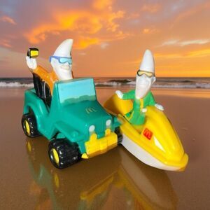 2 1990 Vintage McDonald's Mac Tonight Travel Toys Jeep & Jet Ski B7